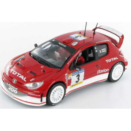 PEUGEOT 206 WRC PANIZZI CATALONIA 2003 Miniatuur 