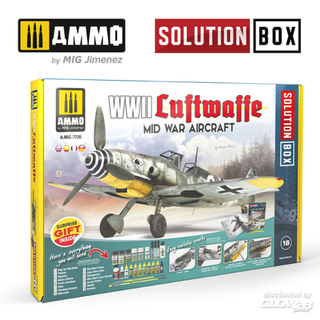 SOLUTION BOX 18 - WWII Luftwaffe Mid War Aircraft Schaalmodel 